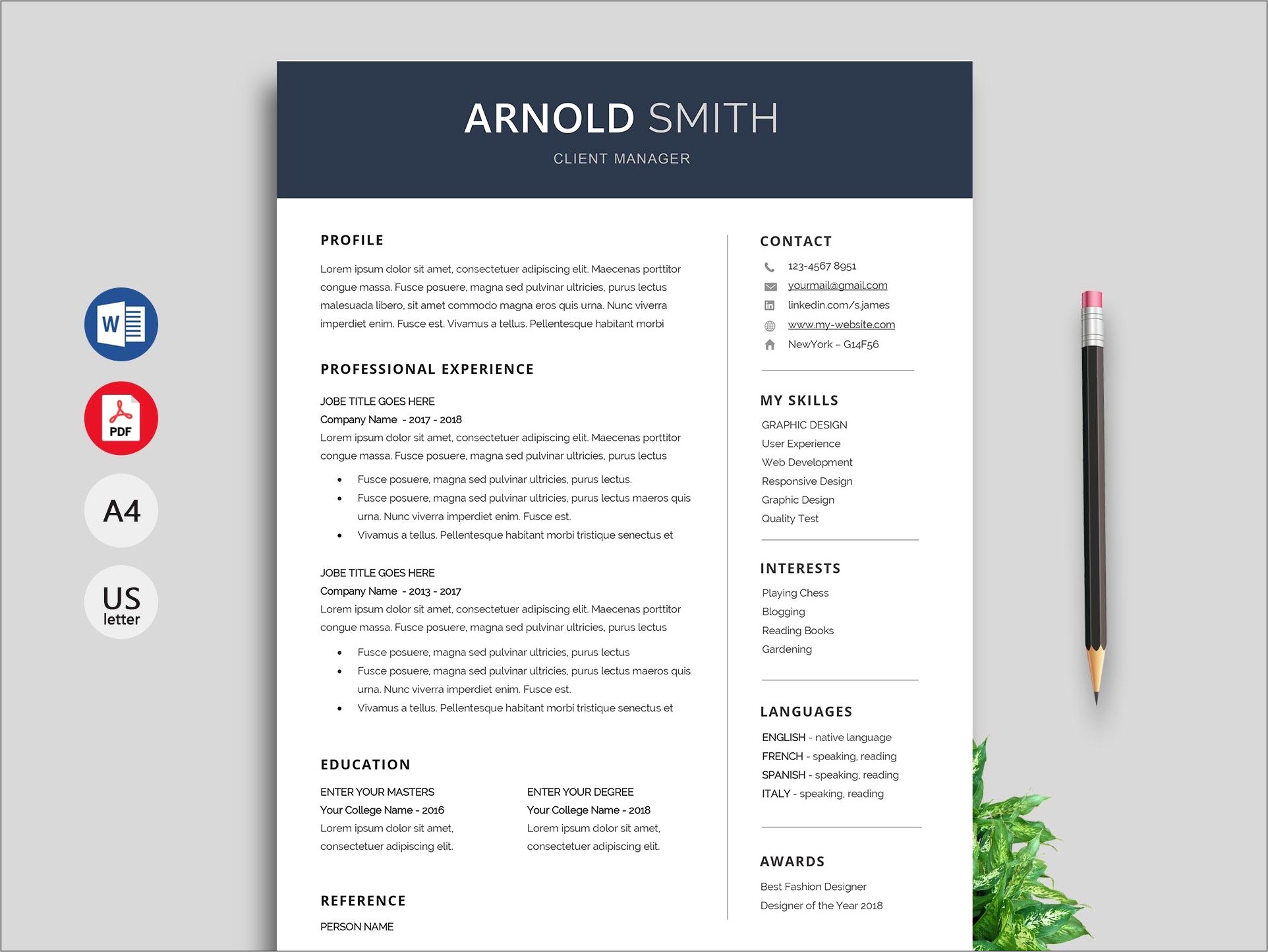 Best Template For Resume 2018