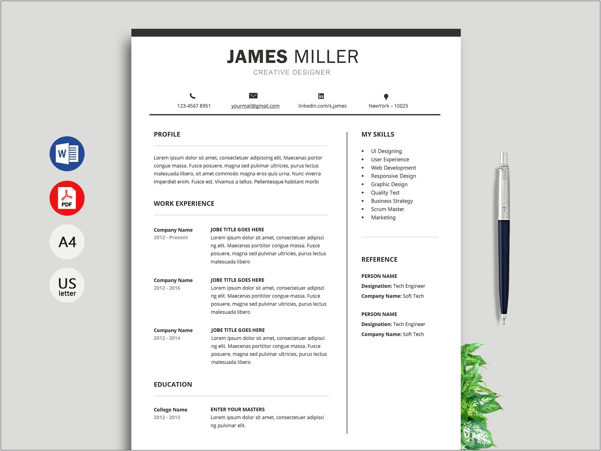 Best Templates For Resume 2019