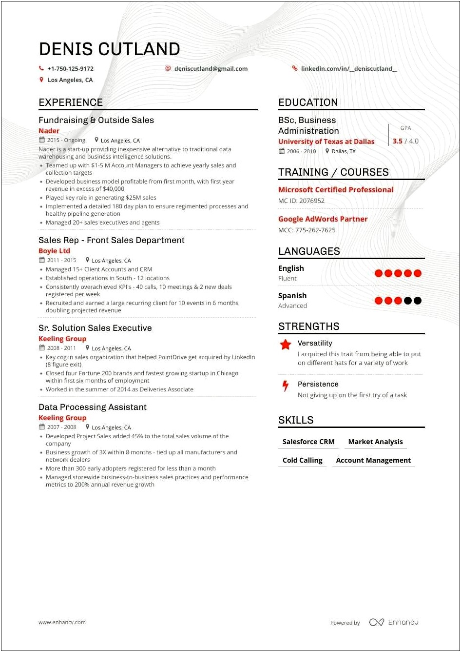 Best Things To Put On A Sales Resume