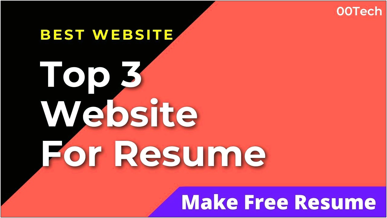 Best Website To Make Free Resume
