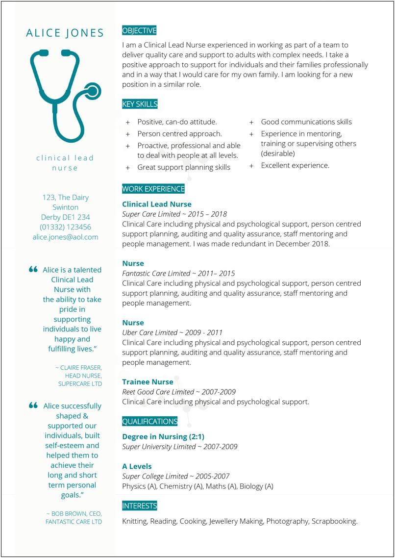 Best Word Resume Template Physician