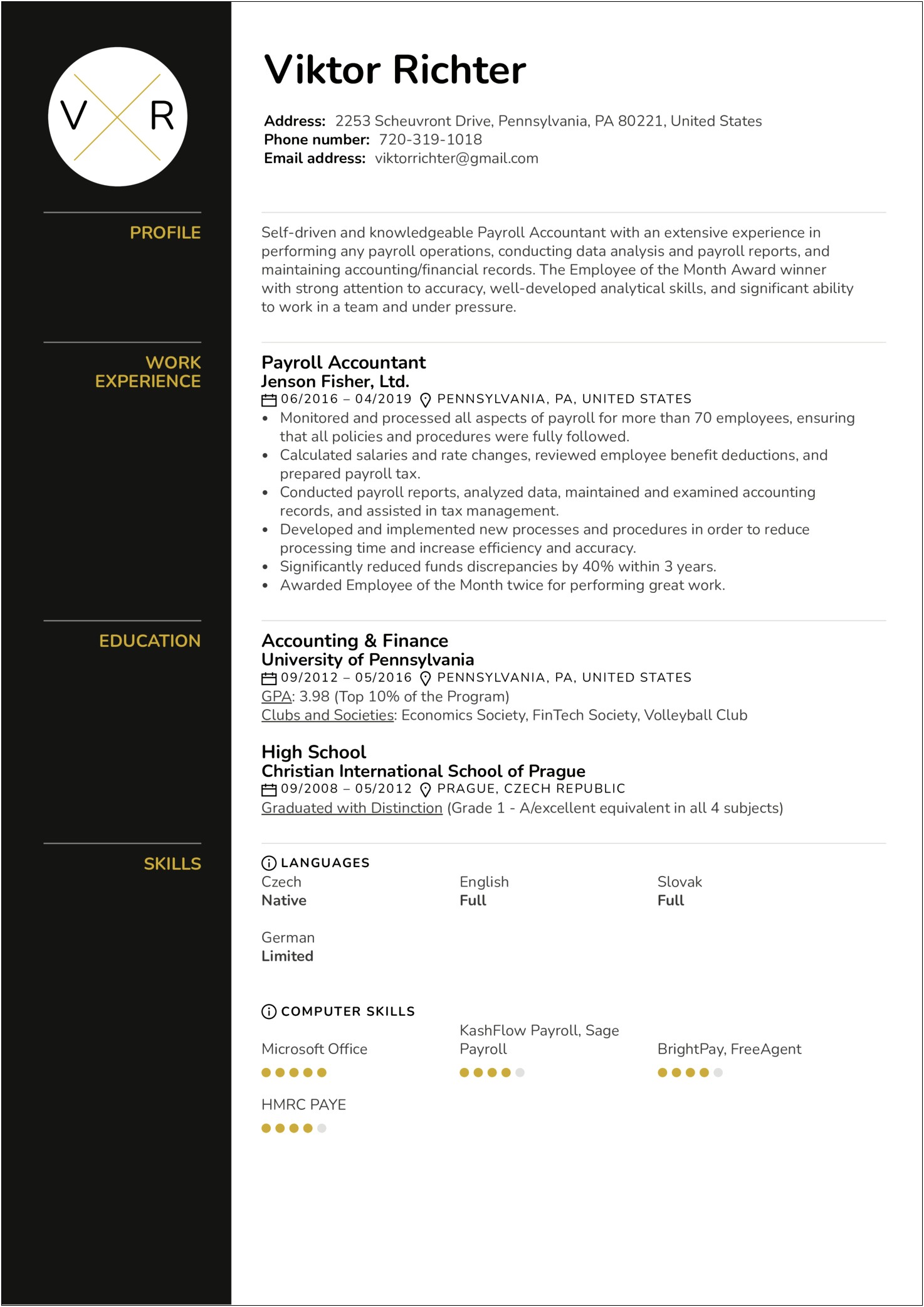 Bookkeeper Collection Agency Resume Examples