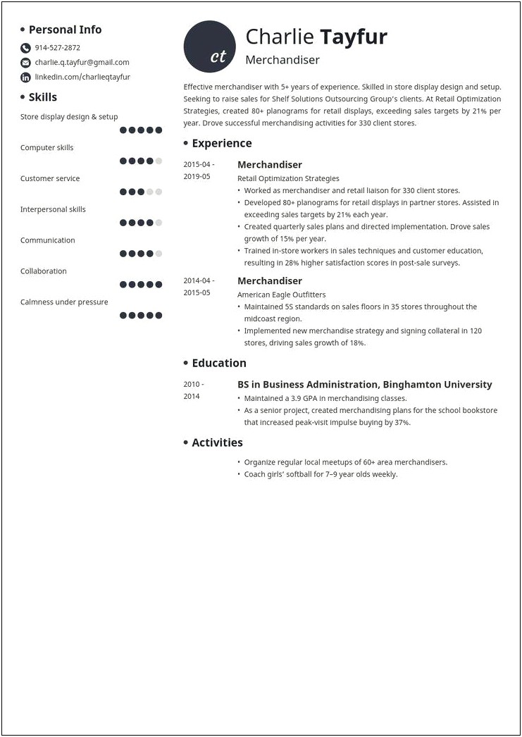 Bookstore Skills For Resume Examples