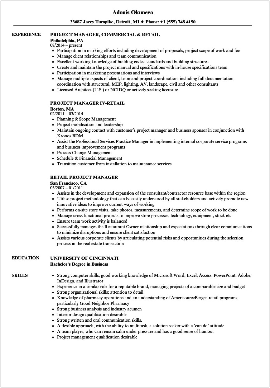Boost Mobile Store Manager Resume