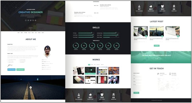 Bootstrap Simple Resume Template Free Download