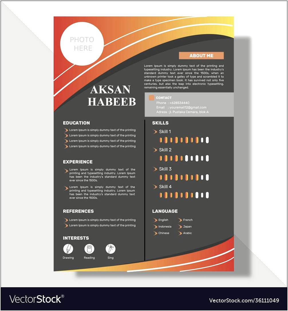 Bought Orange Resume Template And Did Not Download
