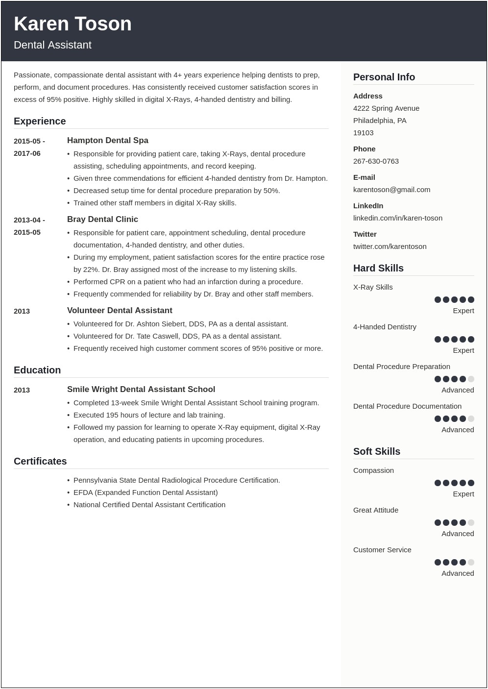 Brainstorming Resume Dental Assistant Objective Examples