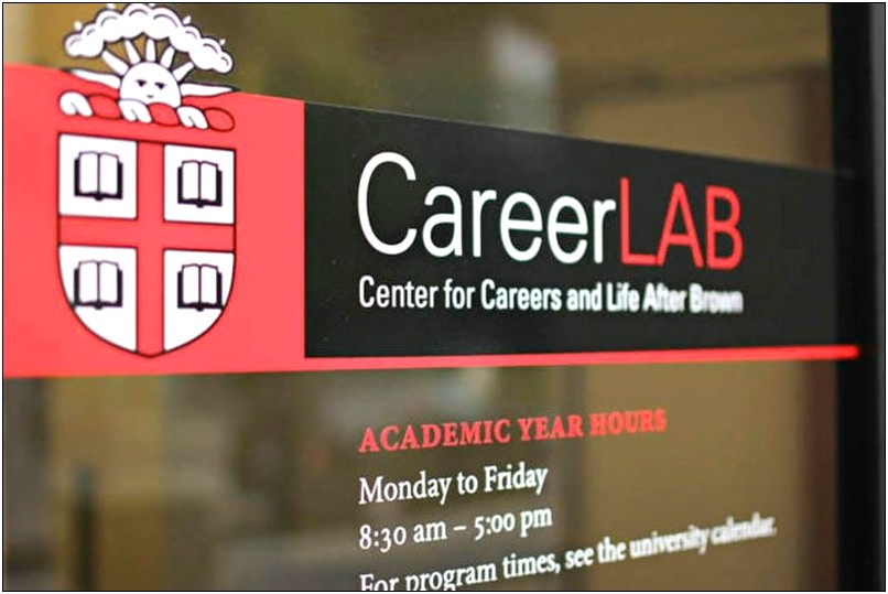 Brown Careerlab Resume Samples Brown University
