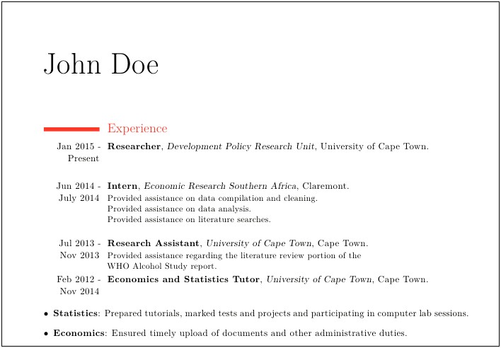 Bullet Points On Resume Examples