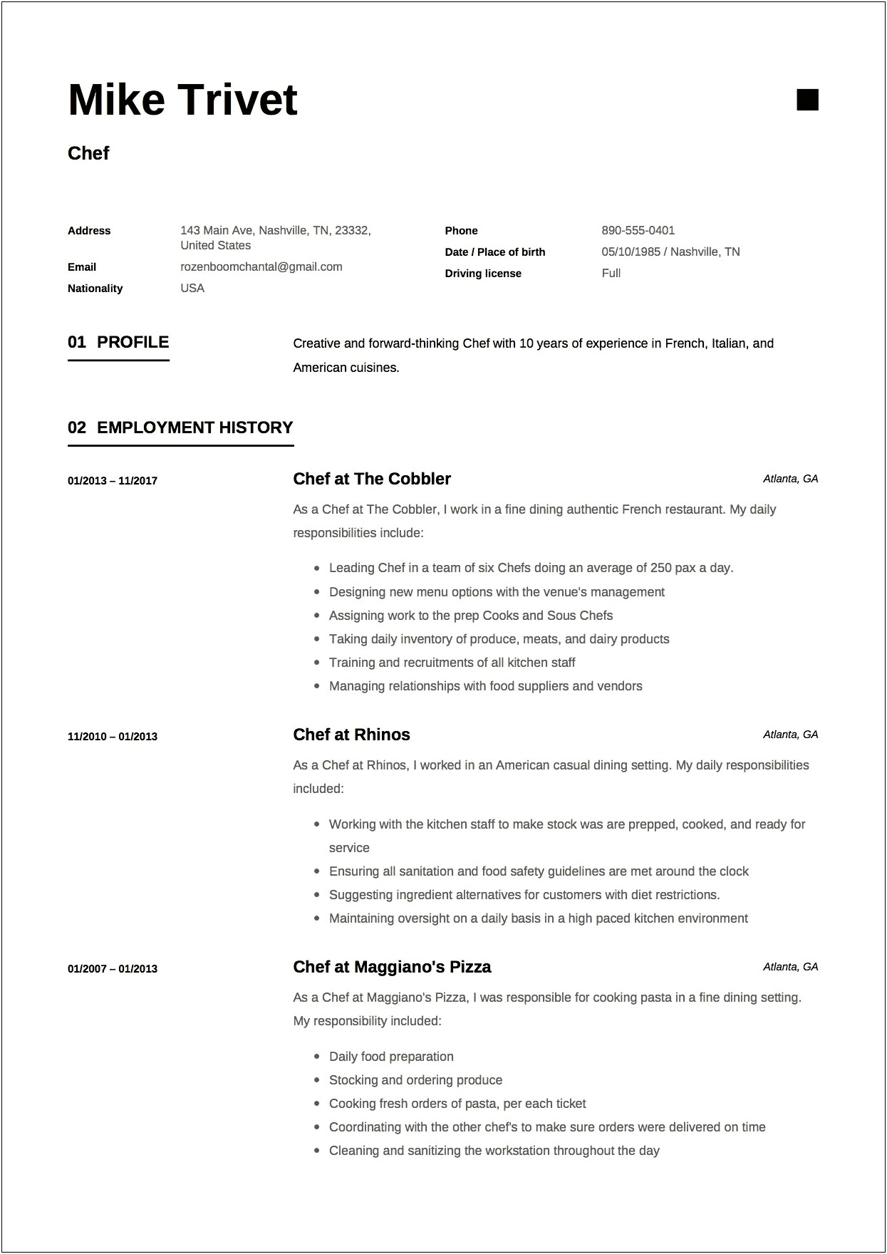 Burger King Cook Job Description Resume