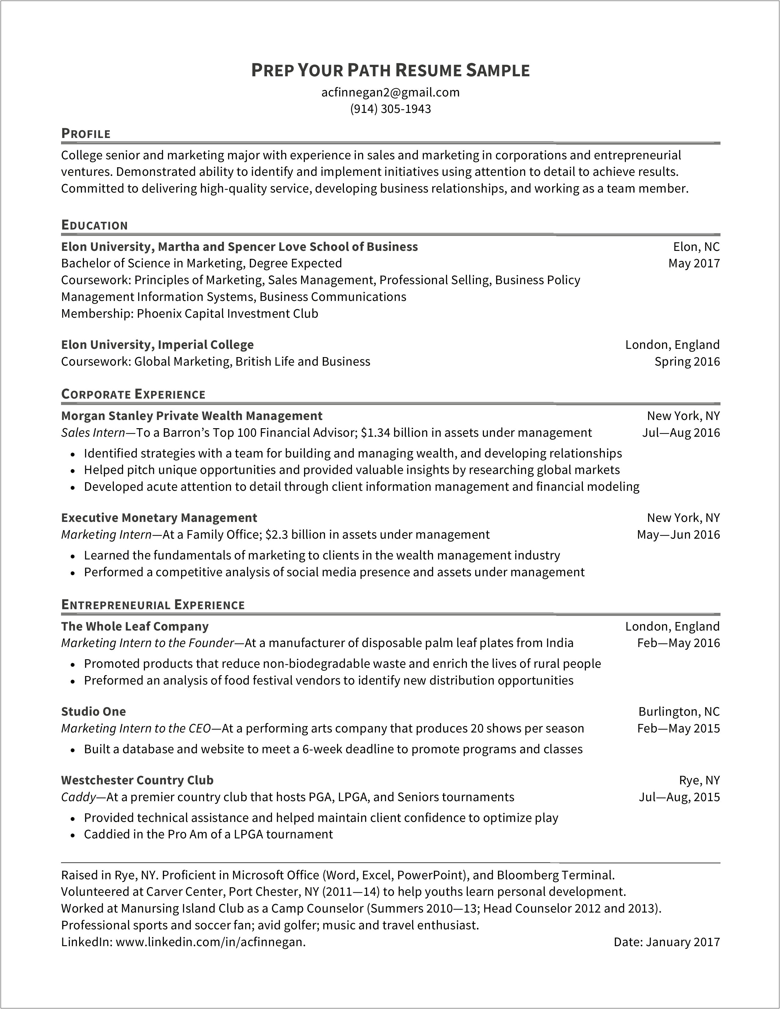 Business Administration Management Information Systems Resume