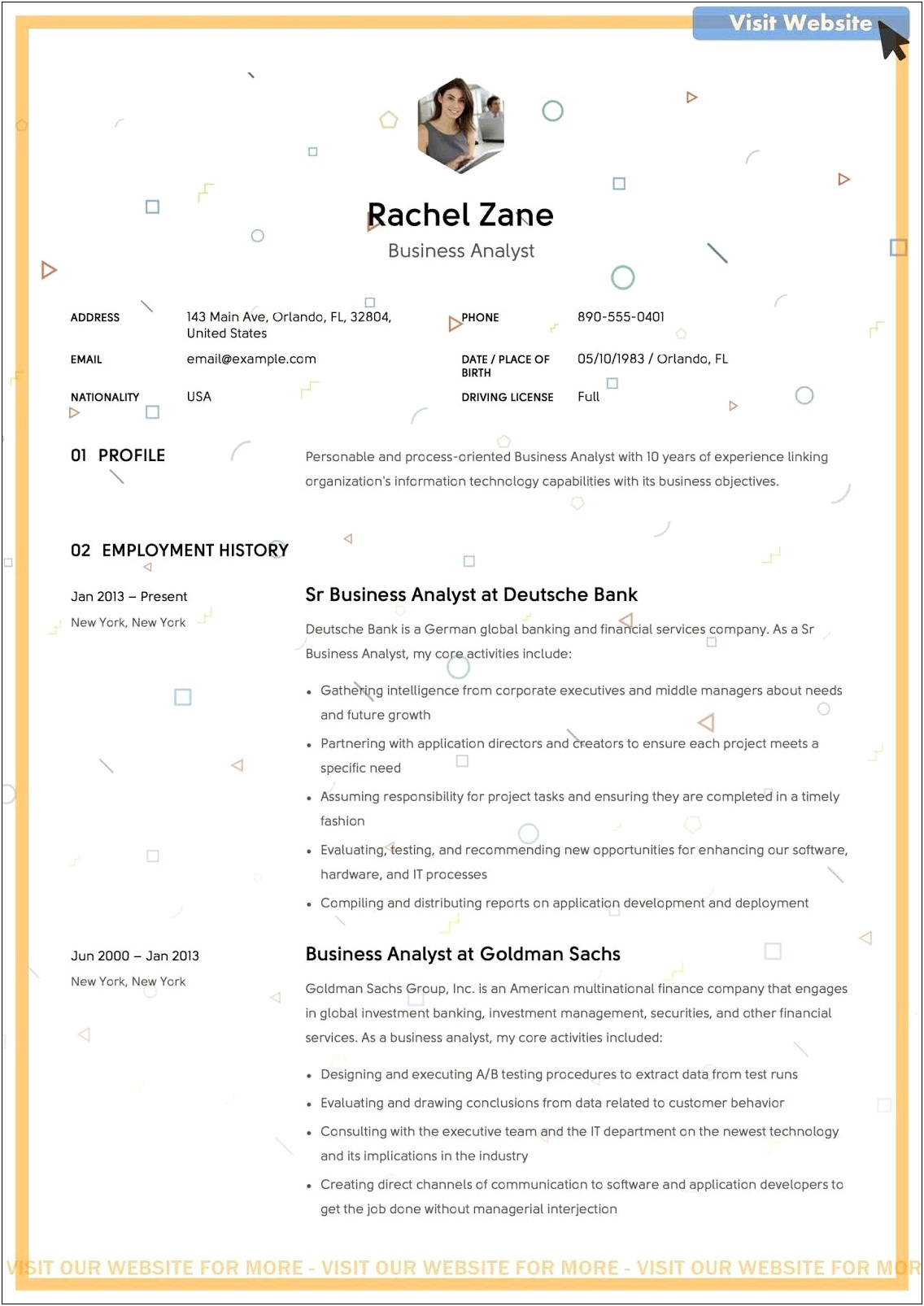 Business Analyst Resume Sample Indeed
