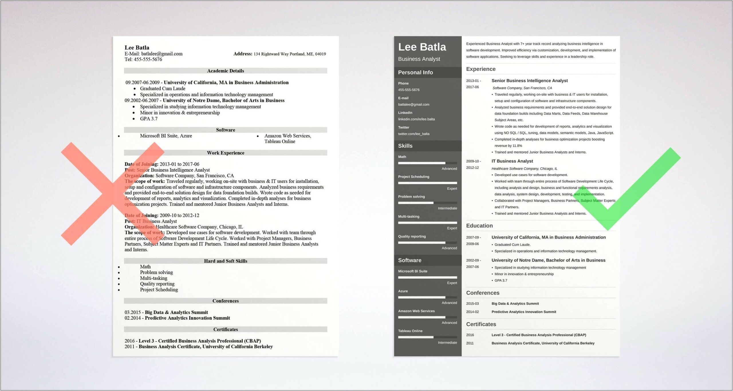 Business Analyst Resume Summary Sample