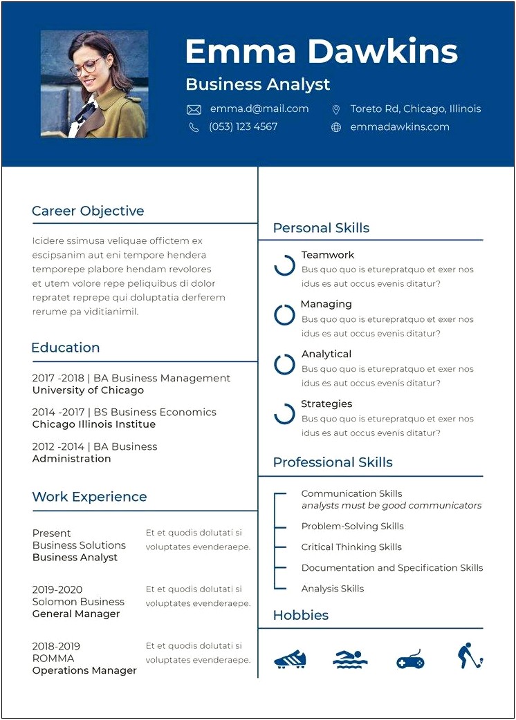 Business Analyst Resume Templates Free Download
