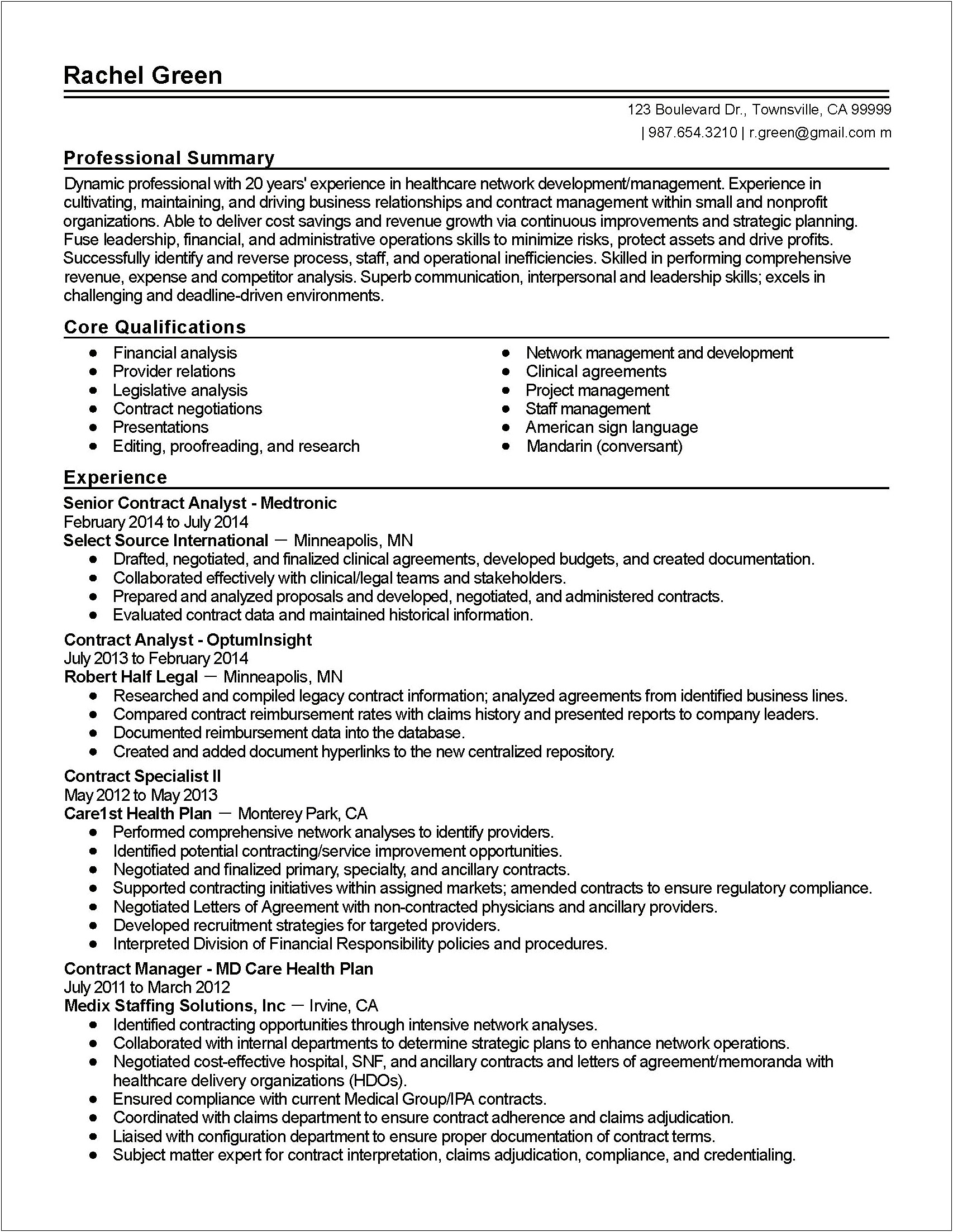 Business Analyst With Care Management Resumes