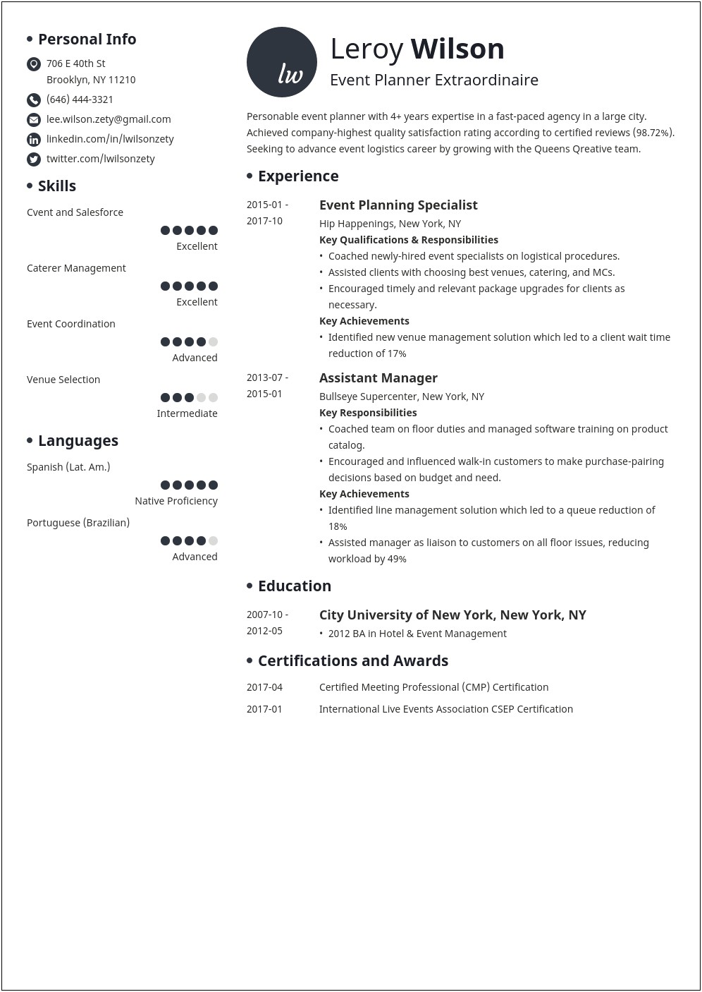 Buzz Words Event Planning Use On Their Resume