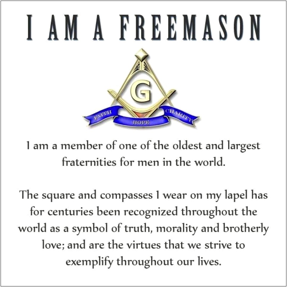 Can I Put Freemason On A Resume