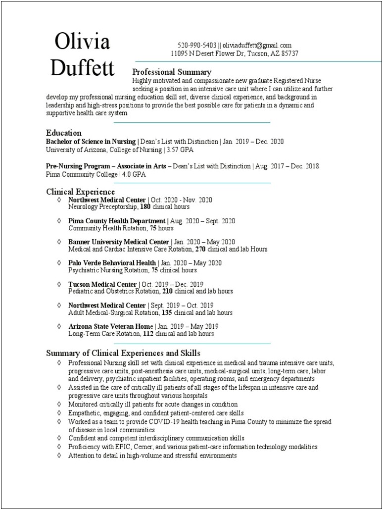 Can I Put Nursing Clinical Experience On Resume