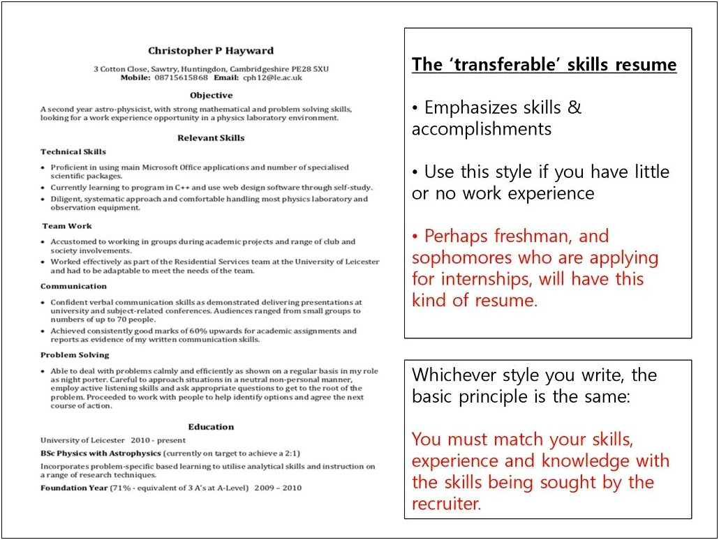 Can Observational Skills Be Listed On A Resume