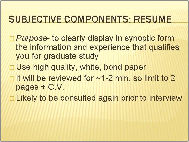 Can Resume Be 2 Page For Grad School