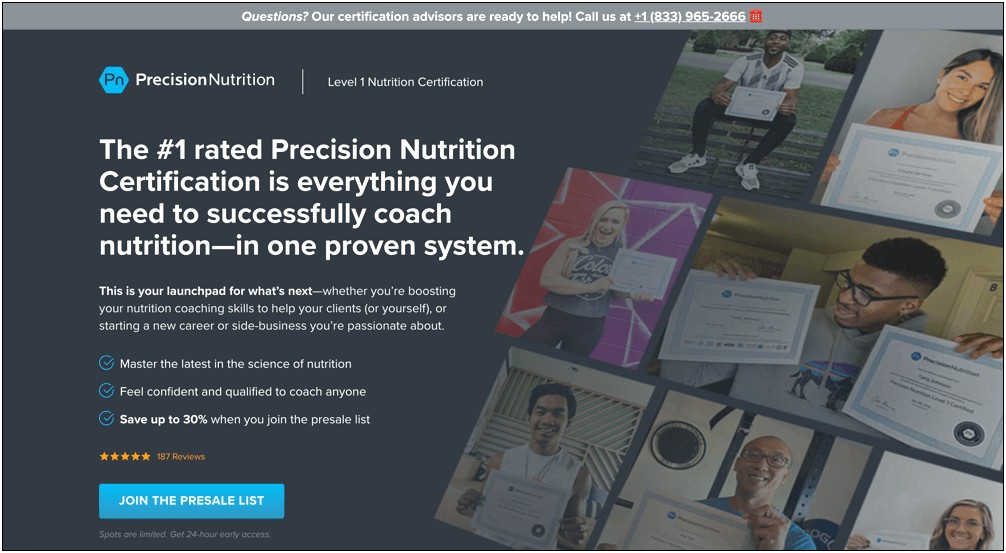 Can You Put Precision Nutrition Certification On Resume
