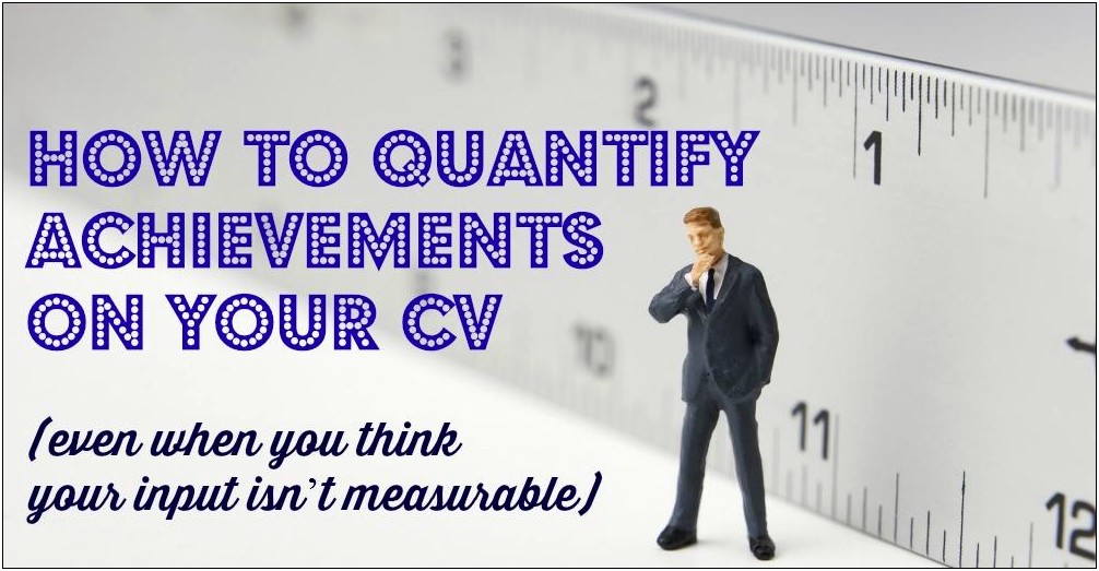 Can't Quantify Job Resume Results