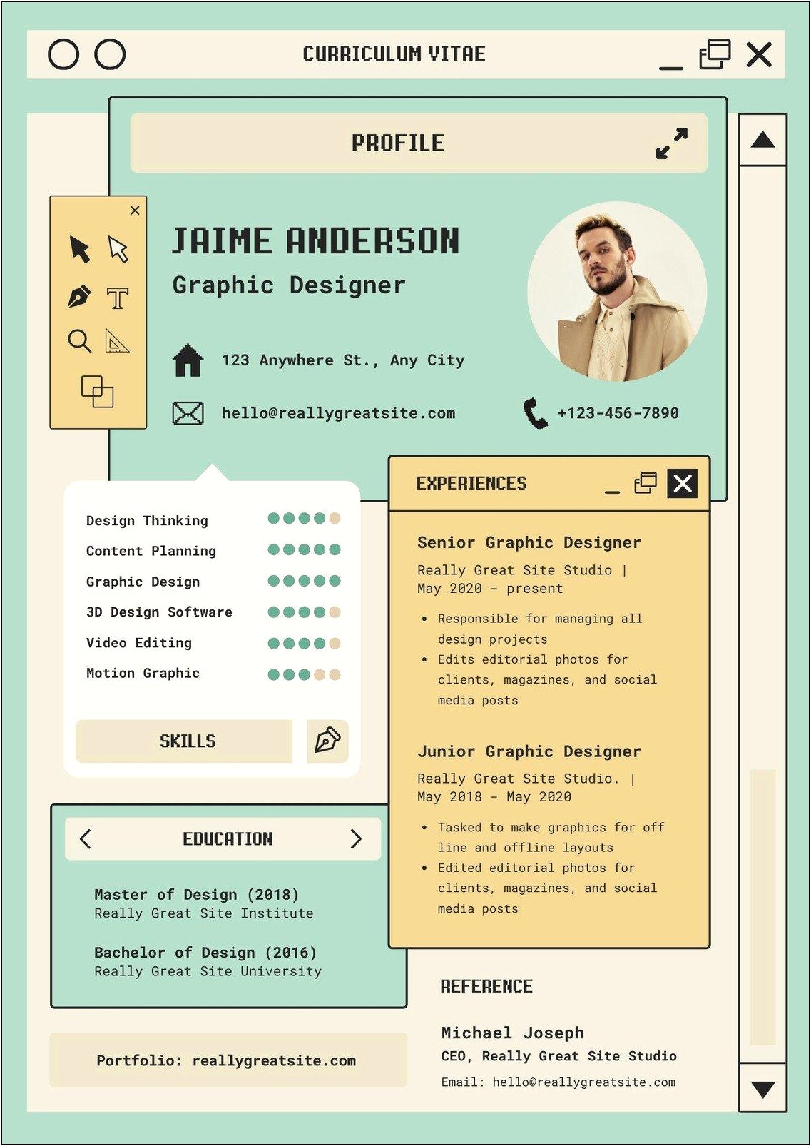 Canva Resume With Skill Graphic