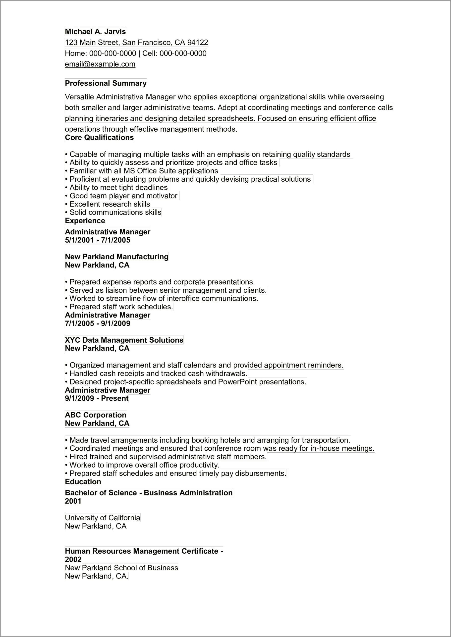 Capable Of Working In A Team Resume