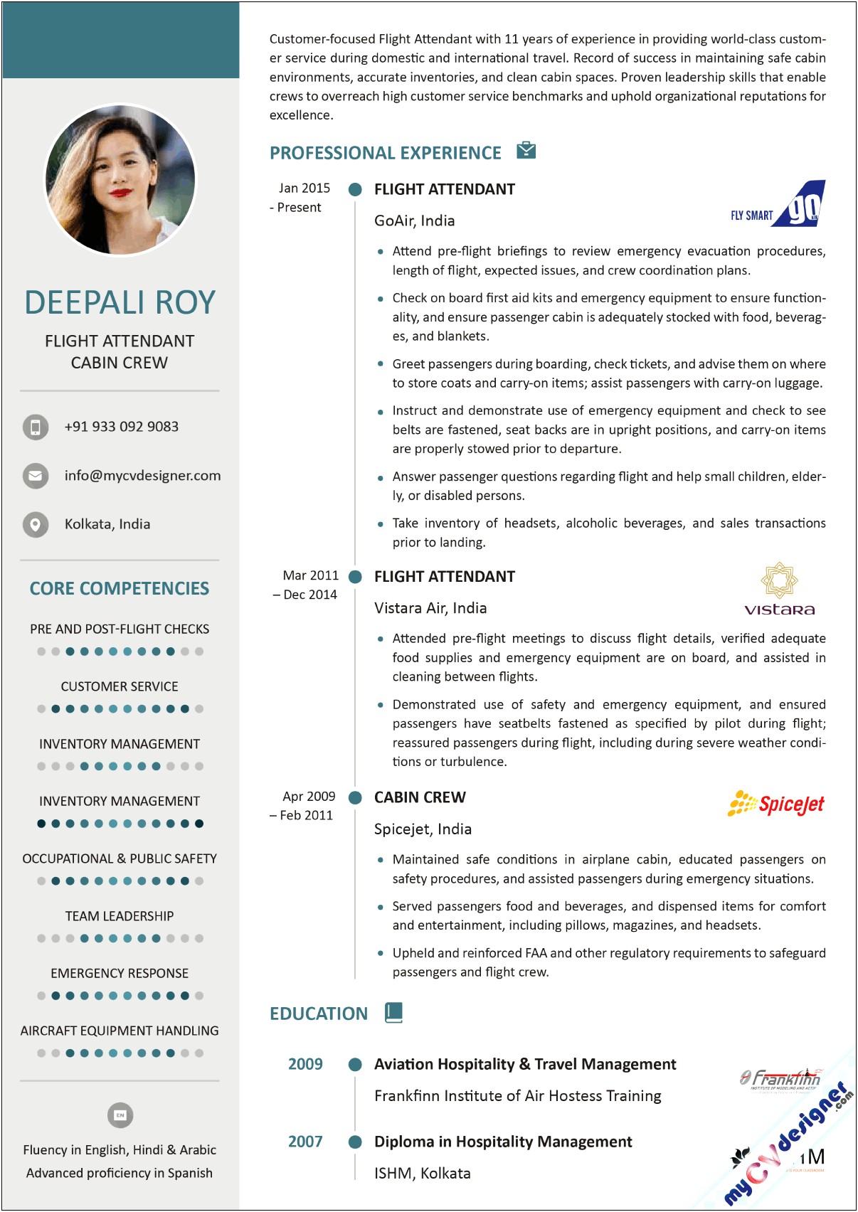 Career Objective Examples For Resume Flight Attendant