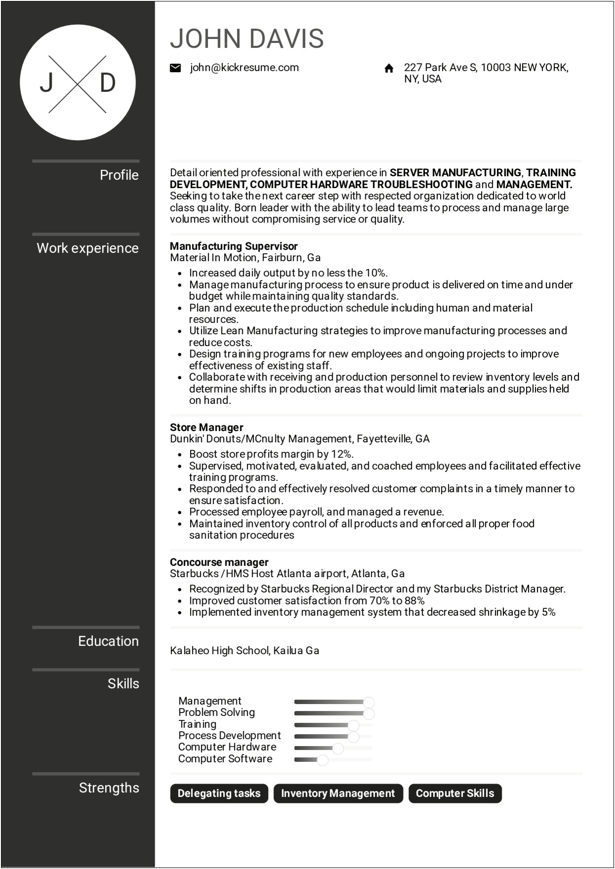 Career Objective Examples For Resumes Management