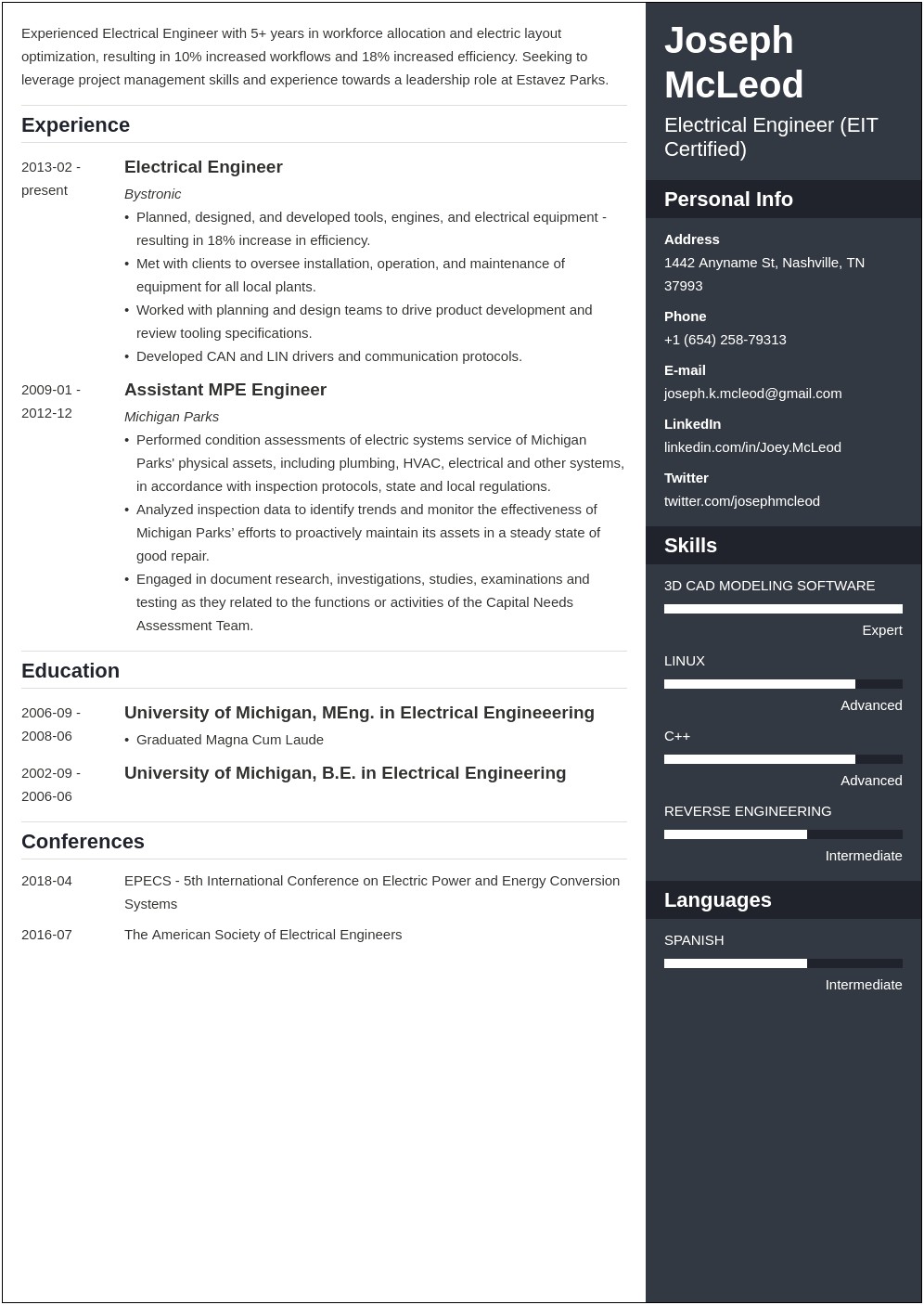 Career Objective For Electronics Resume