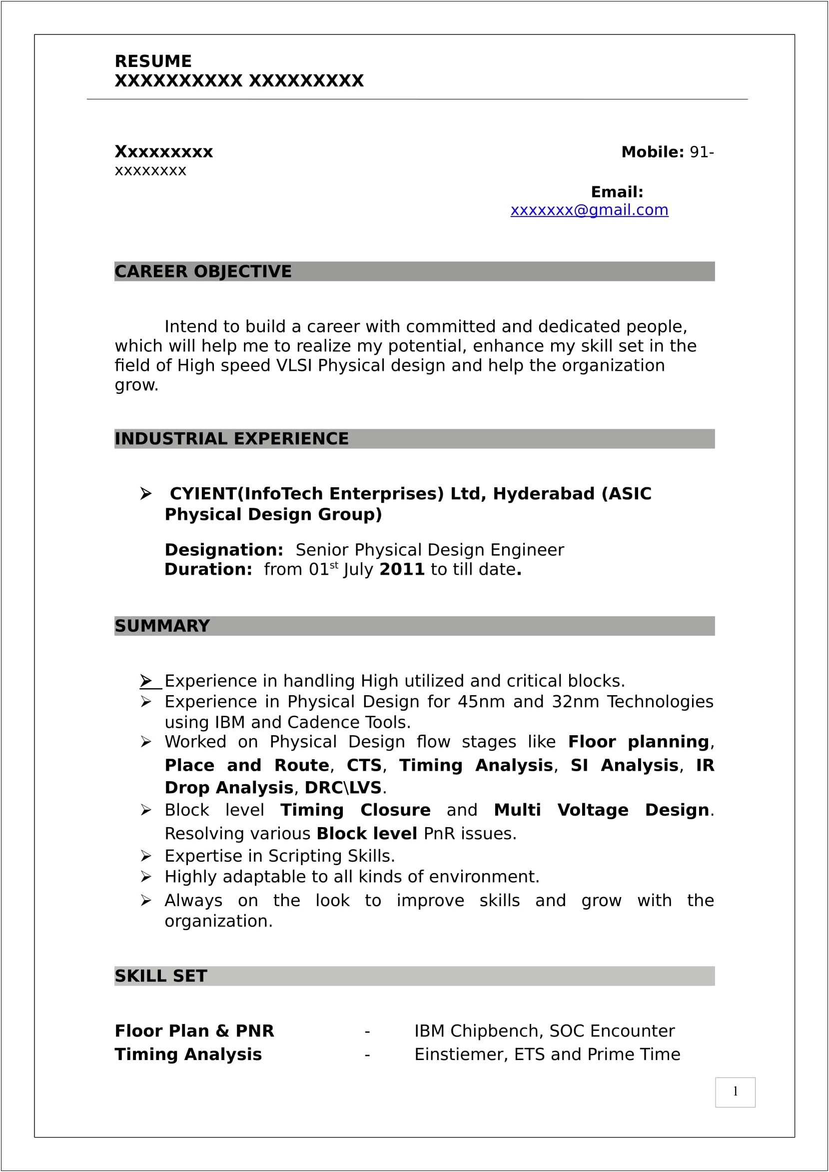 Career Objective For Freshers In Resume For Ece