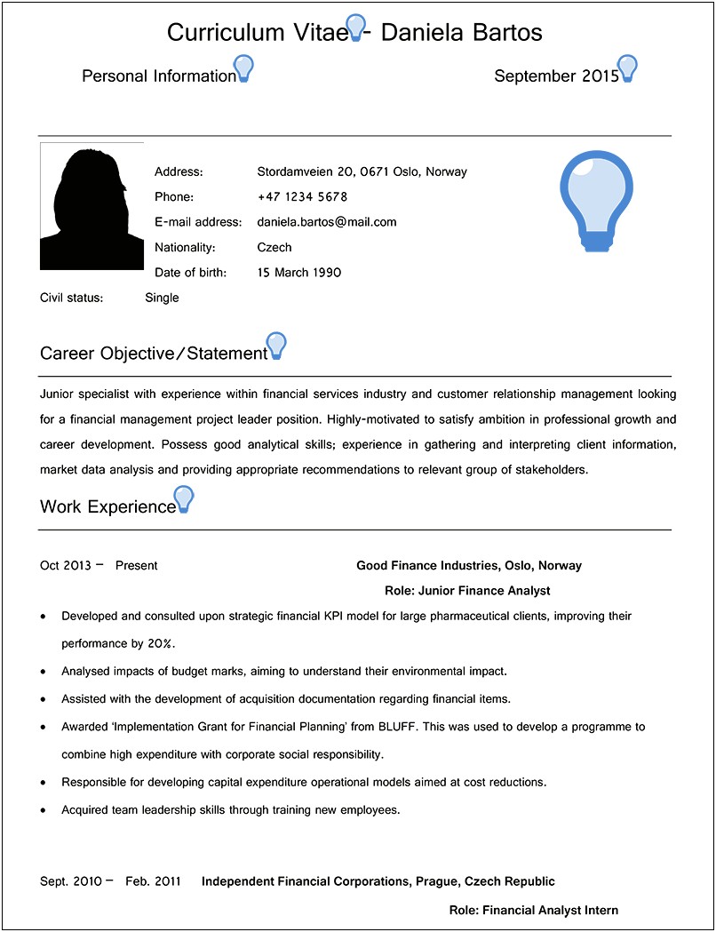 Career Objectives For High Student Resumes