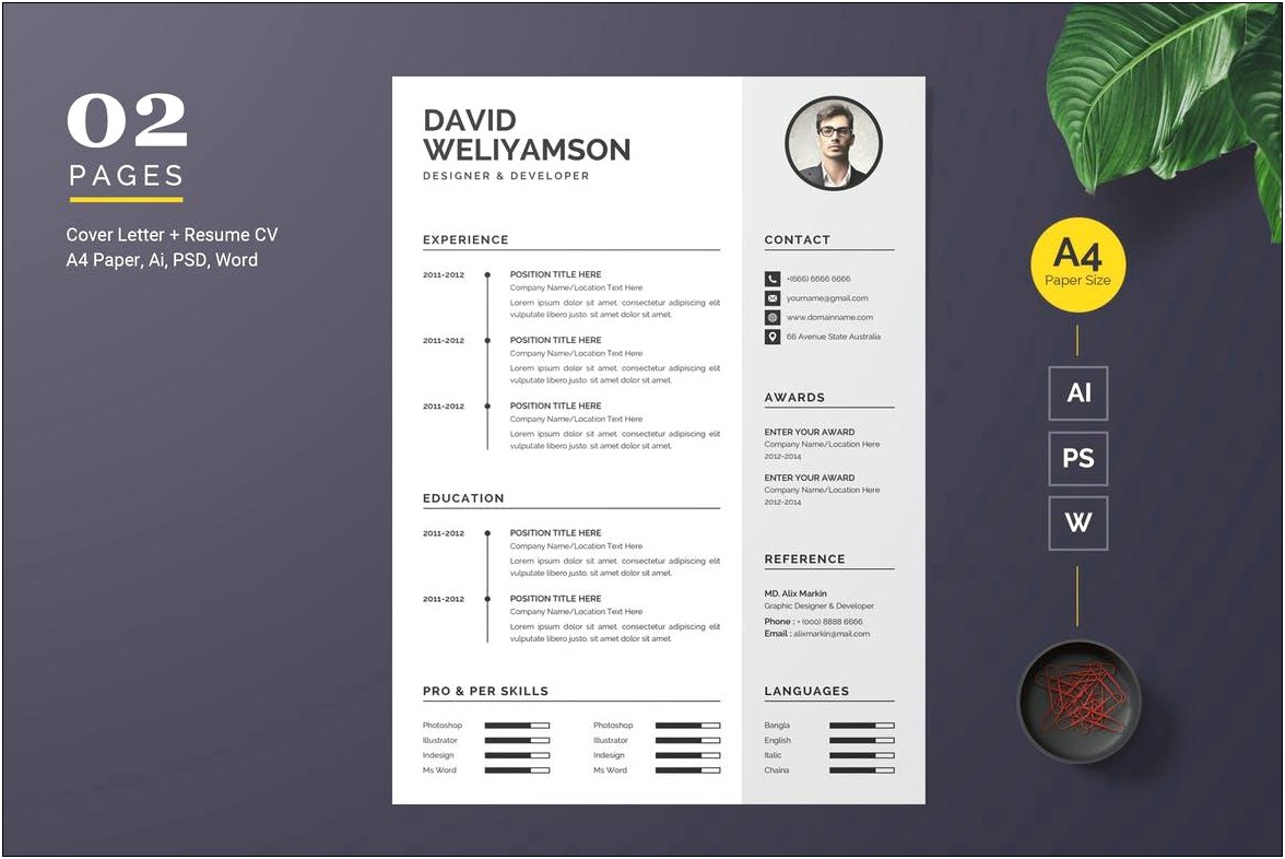 Cascade Resume Template Free Download