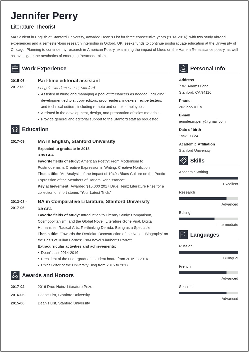 Case Competition Committee Resume Example