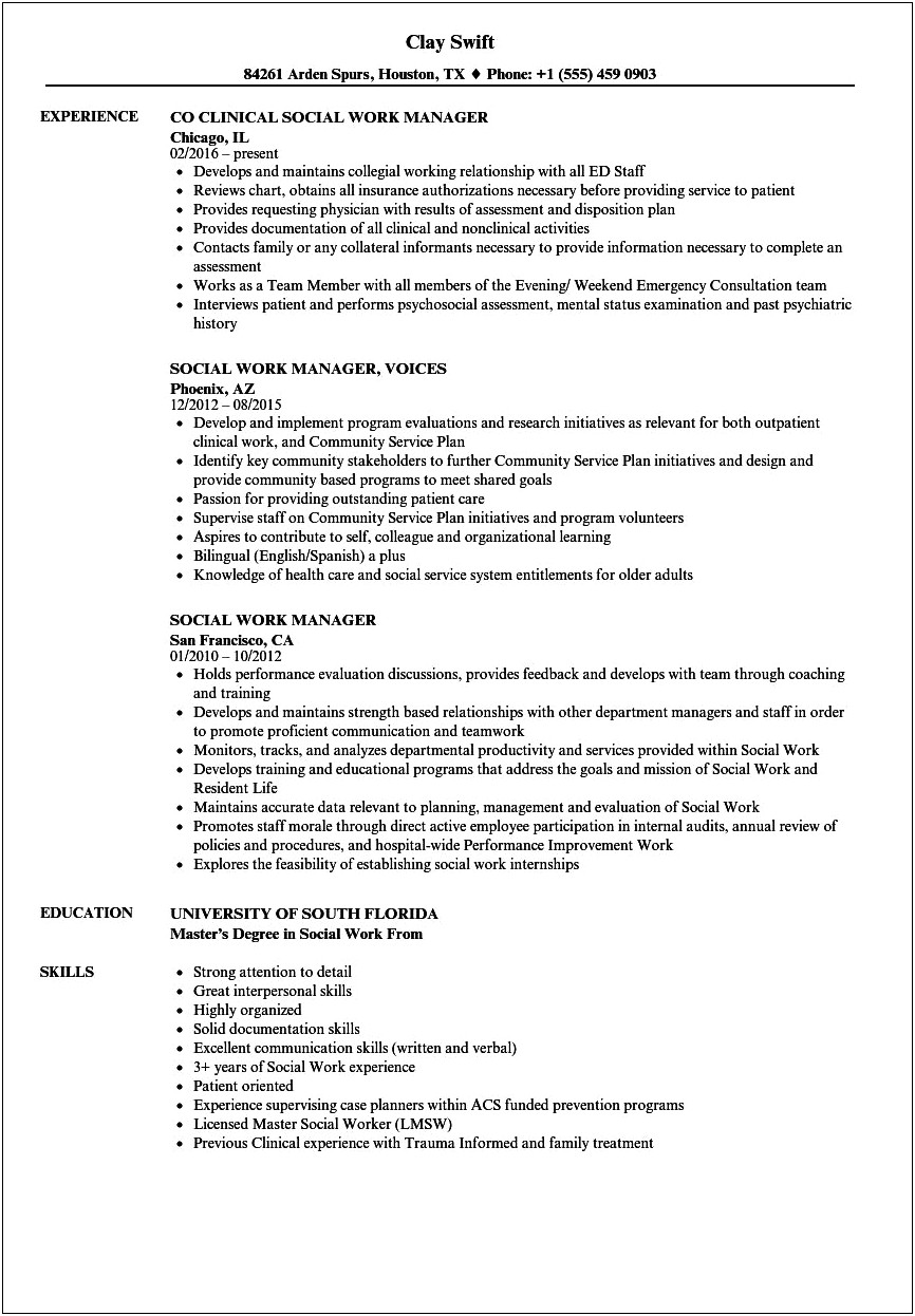 Caseworker Job Description For Resume