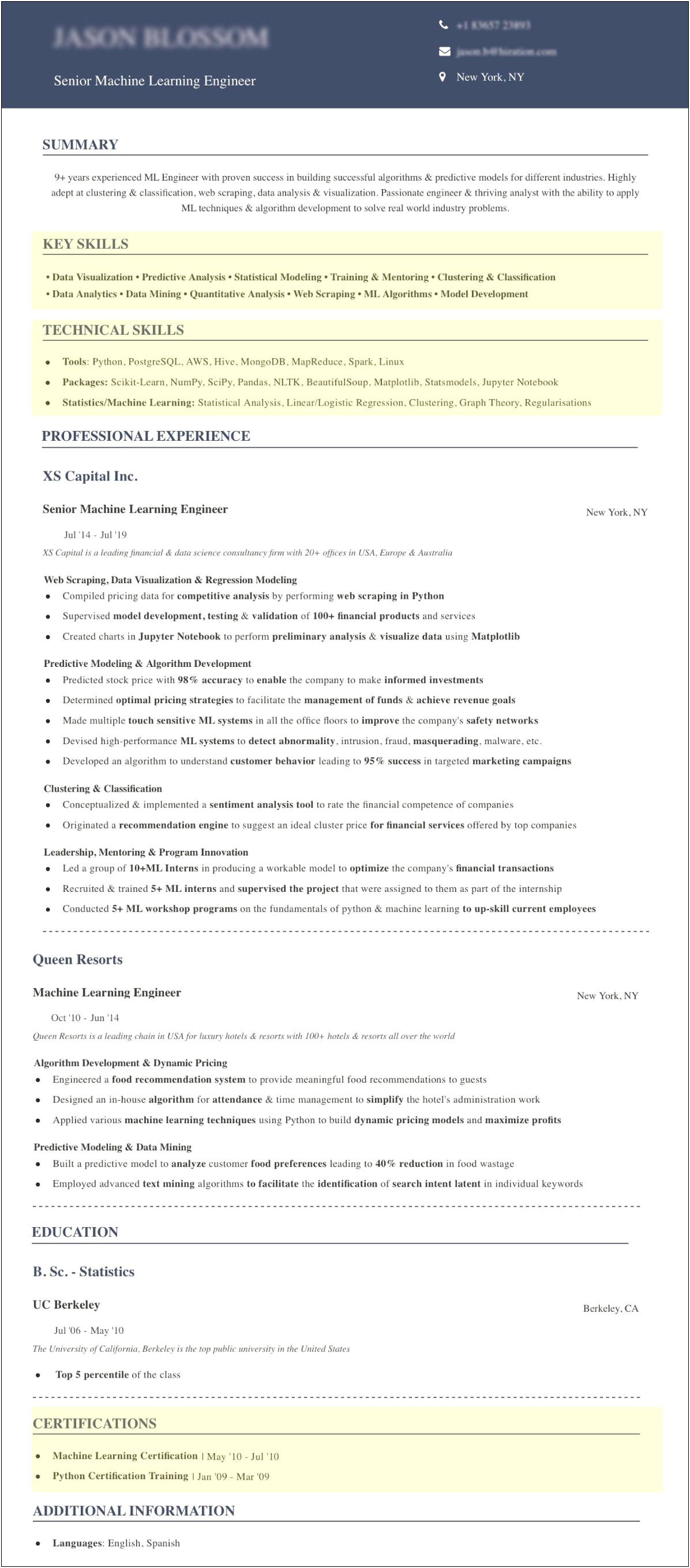 Categorize Technical Skill On Resume Computer Science