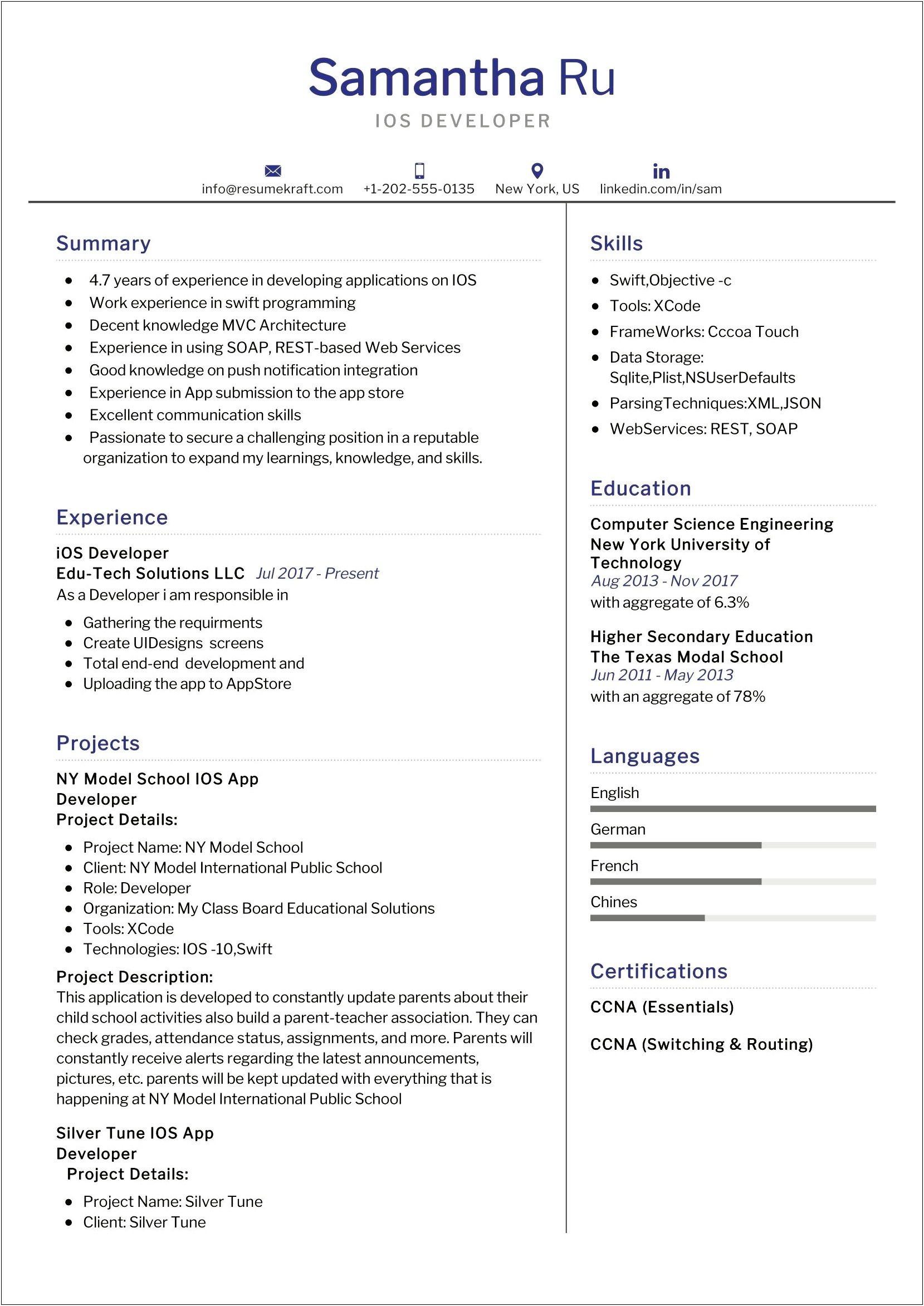 Ccna Resume Format For Freshers Free Download