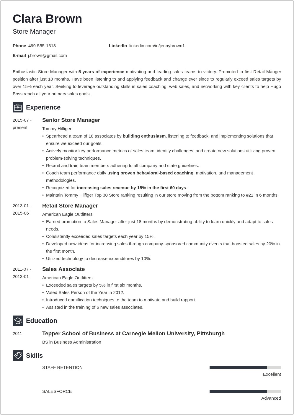 Cell Phone Supervisor Resume Examples