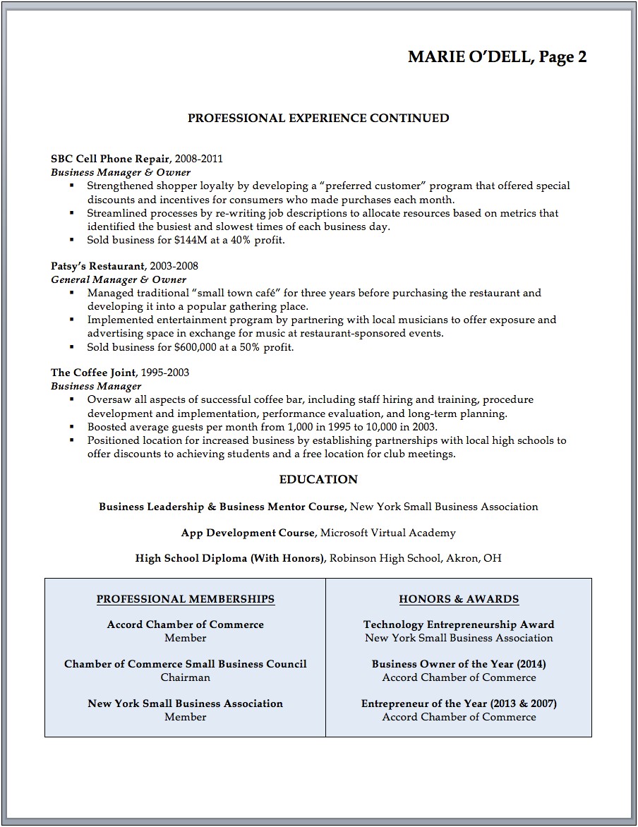 Chamber Of Commerce Executive Director Resume Sample