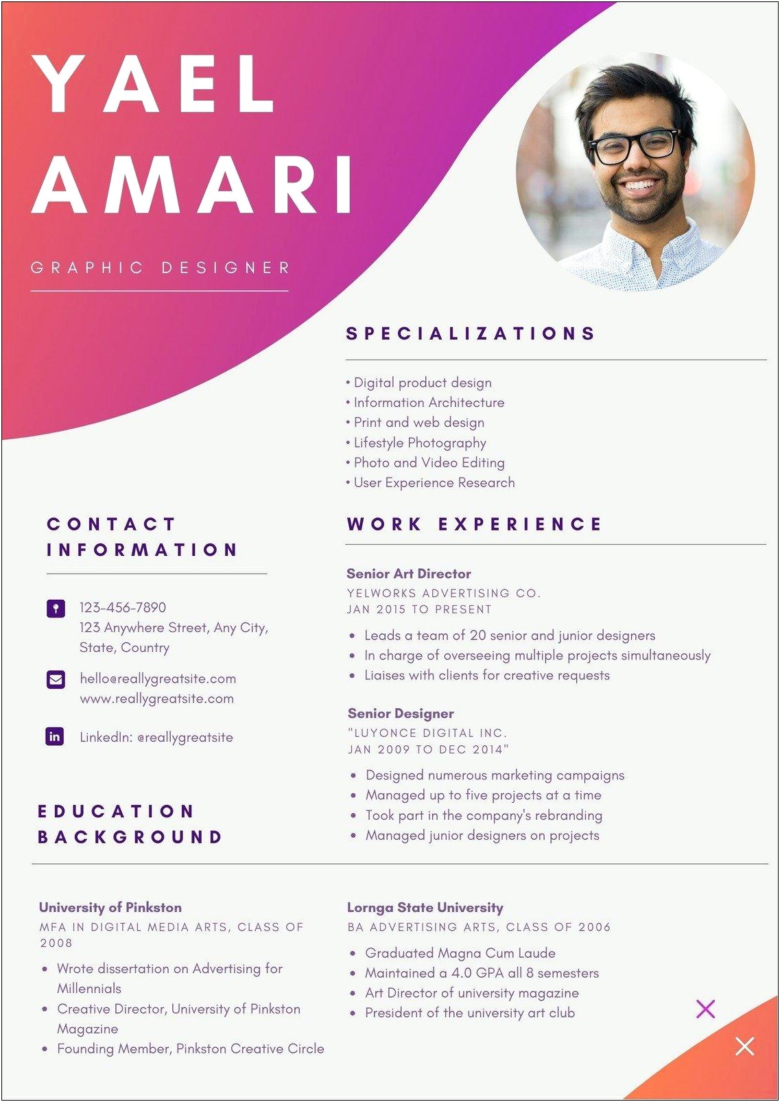 Change Color In Resume Color Template