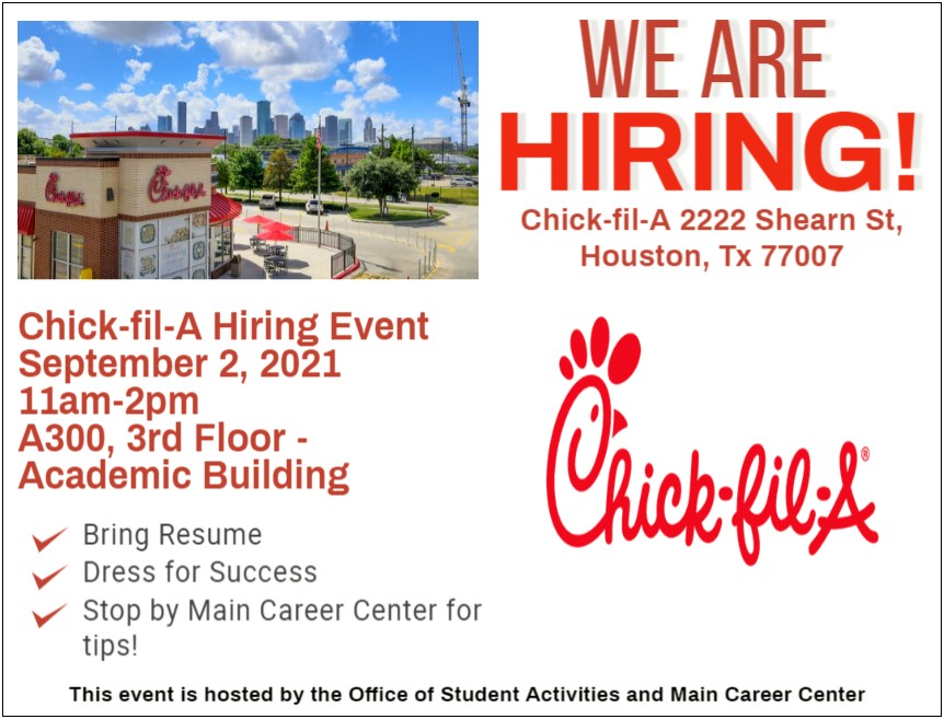 Chick Fil A Experience On Resume