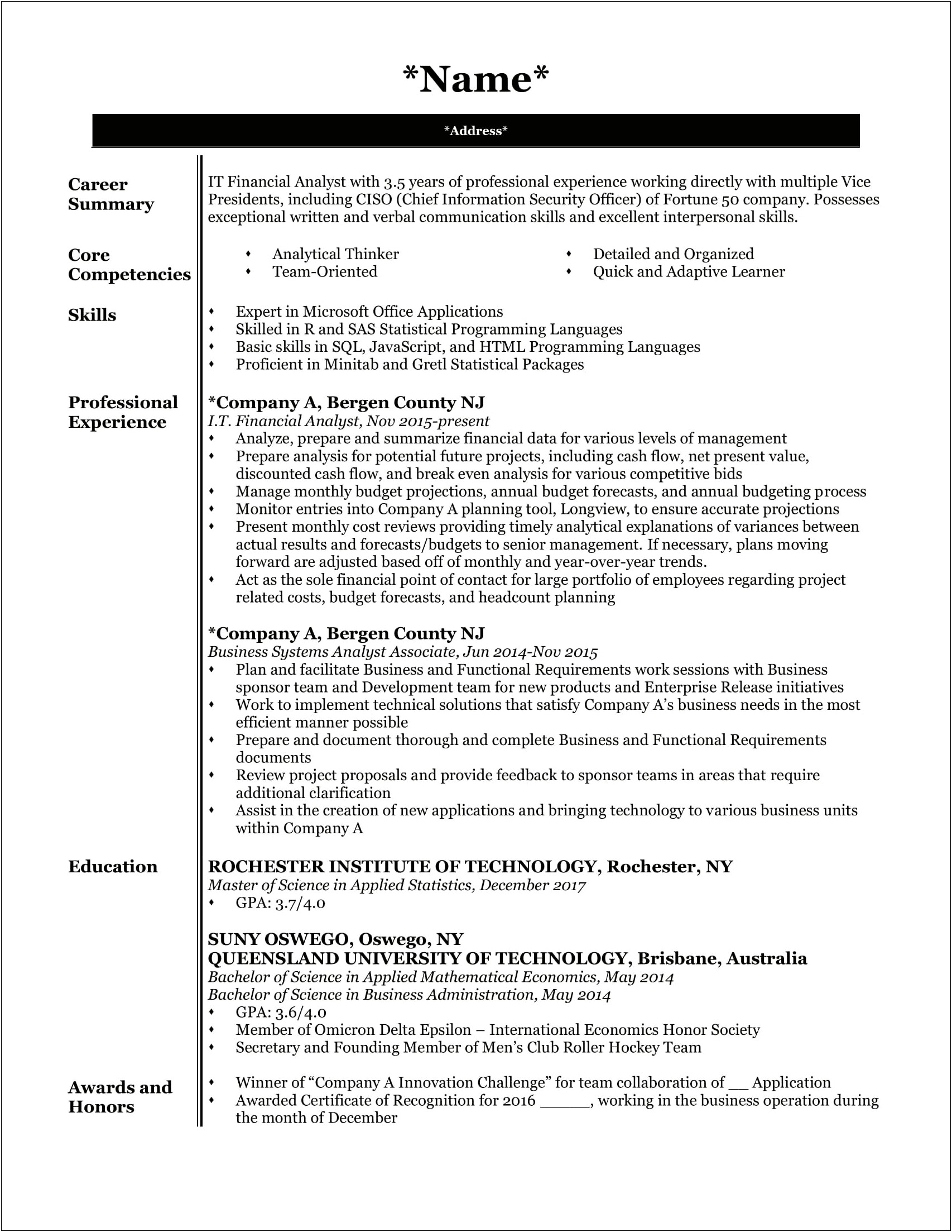 Chief Information Security Officer Resume Sample