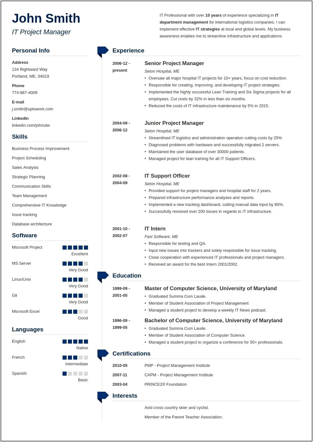 Chronological Resume Sample 2019 For Ats
