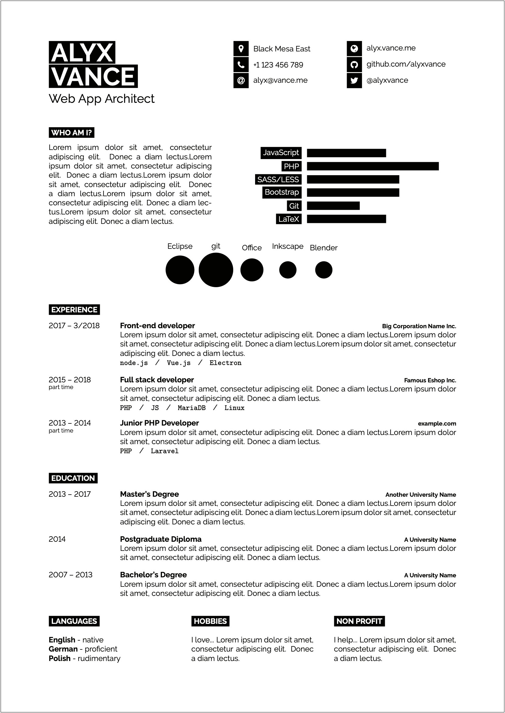 Chronological Resume Template 2017 Free