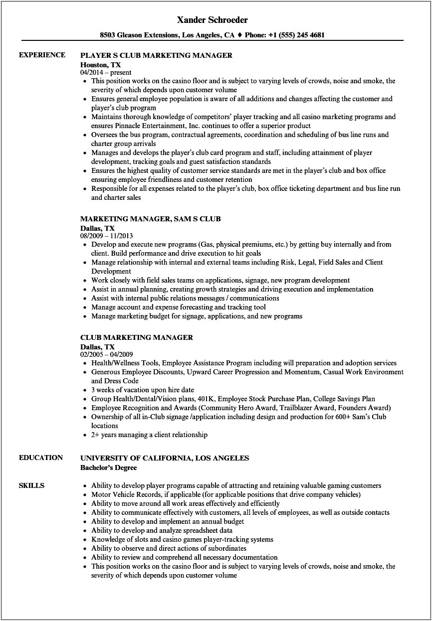 Club Officer As Experience On Resume