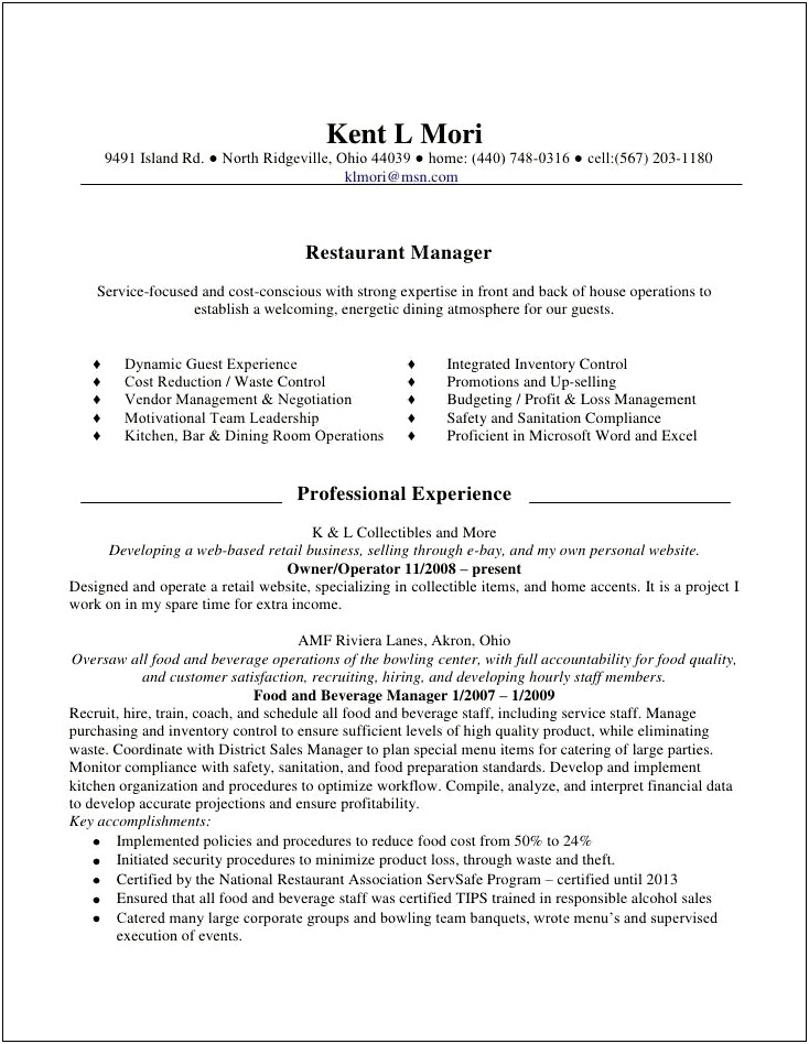 Coffee Shop Assistant Resume Sample