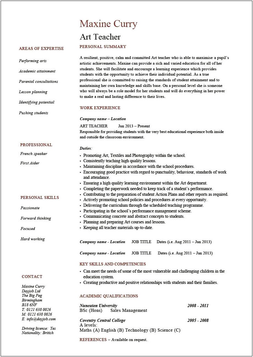 College Entry Level Resume Examples