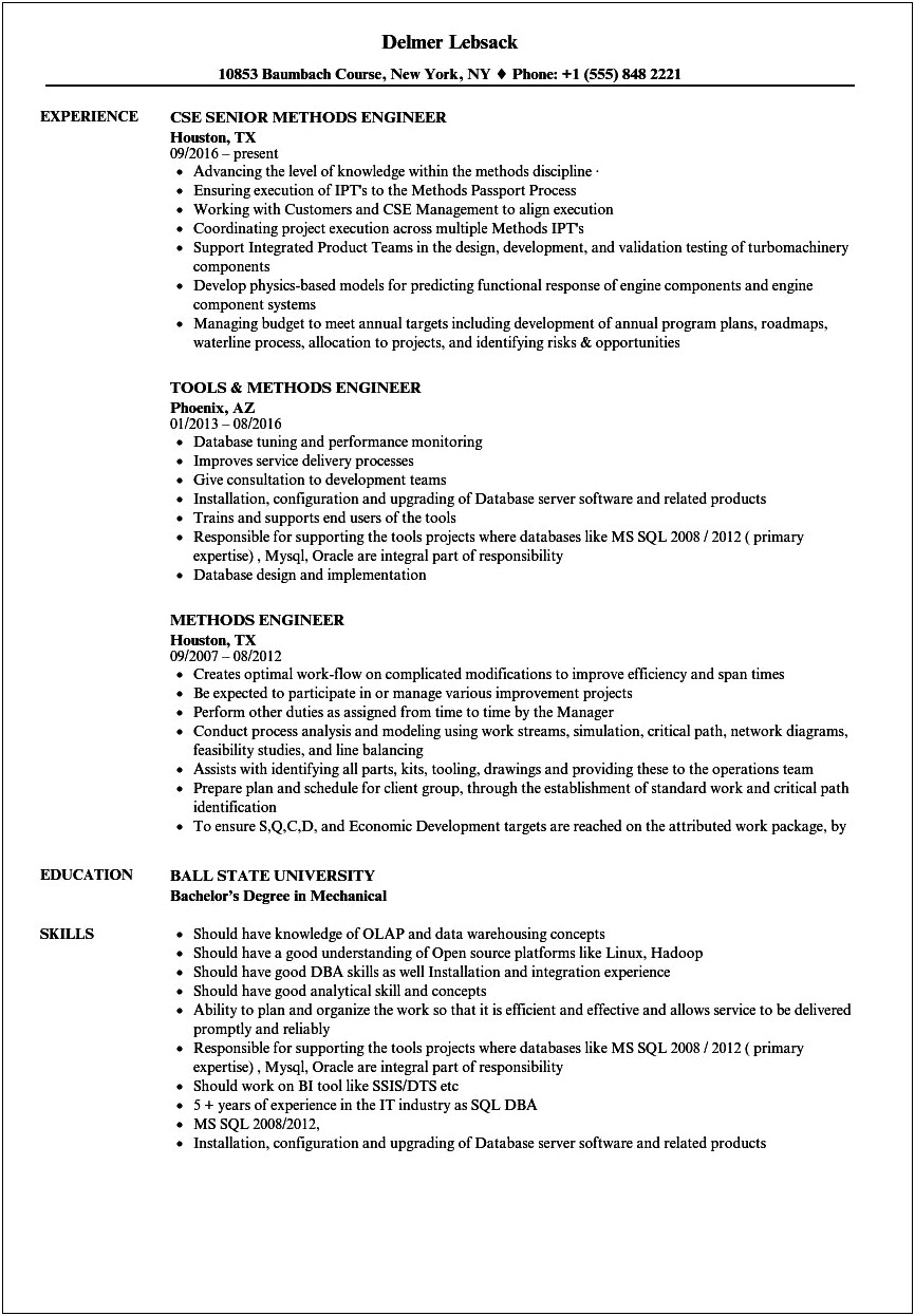 College Student Star Method Resume Examples
