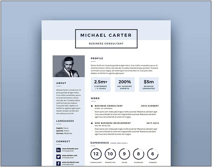 Colored Header Resume Templates Free
